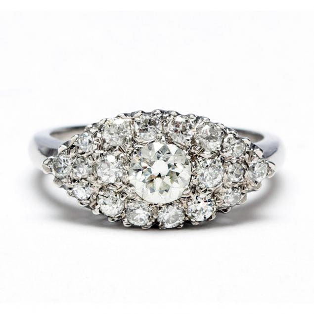 vintage-14kt-white-gold-diamond-cluster-ring