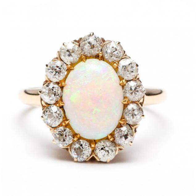 antique-opal-and-diamond-ring