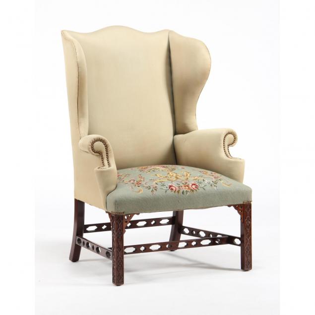 chinese-chippendale-style-wing-chair