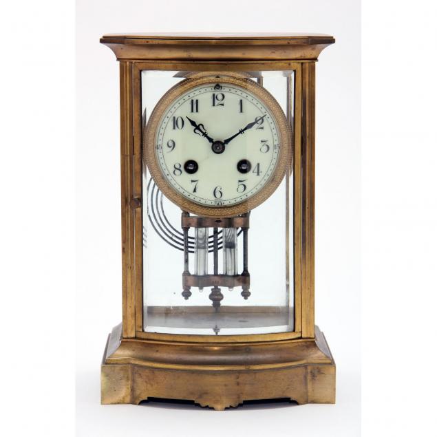 french-brass-mantle-clock-f-marti