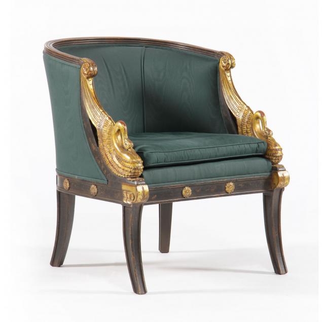 french-classical-style-figural-barrel-back-arm-chair