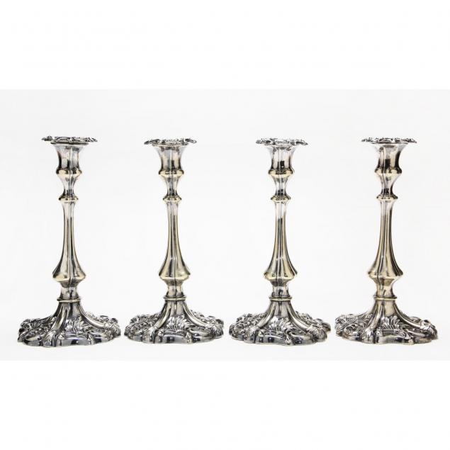 set-of-four-antique-silverplate-candlesticks