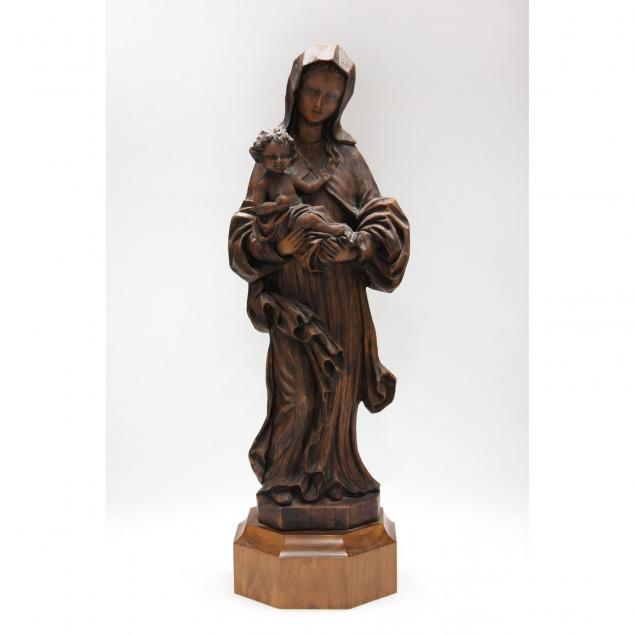 russian-carved-wood-figure-of-madonna-and-child