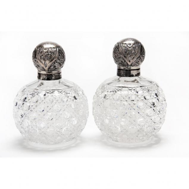 pair-of-victorian-silver-mounted-cut-glass-scent-bottles
