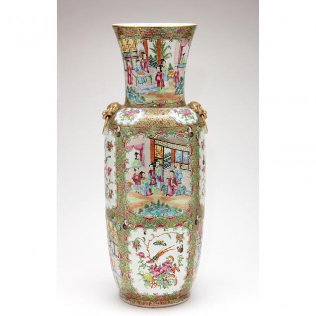 large-chinese-export-rose-medallion-vase