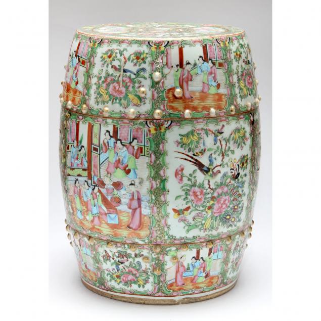 chinese-export-rose-medallion-garden-seat