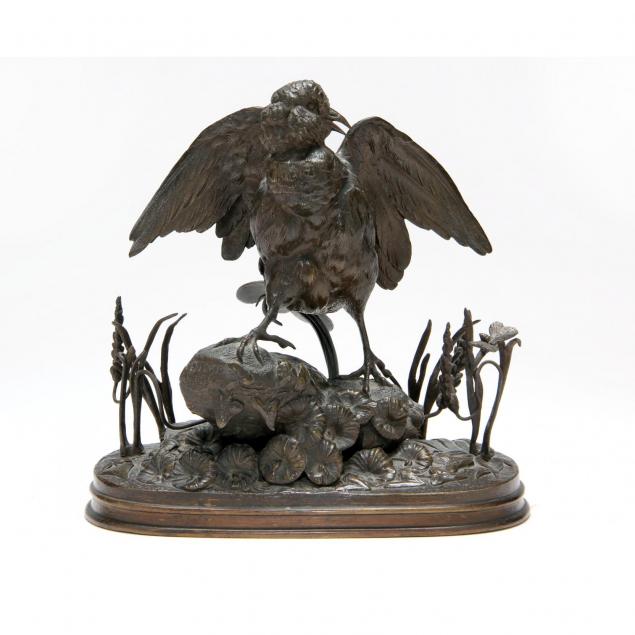 ferdinand-pautrot-french-1832-1874-naturalist-bronze-bird