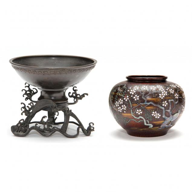 two-asian-bronze-objects