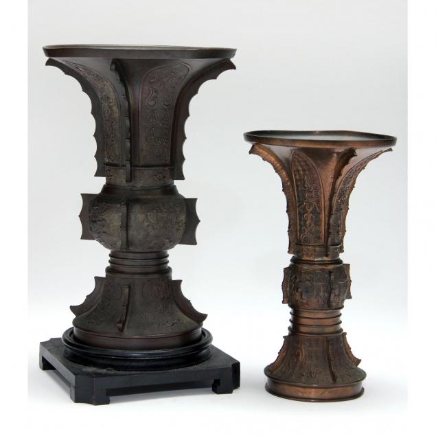 two-chinese-bronze-gu-vases