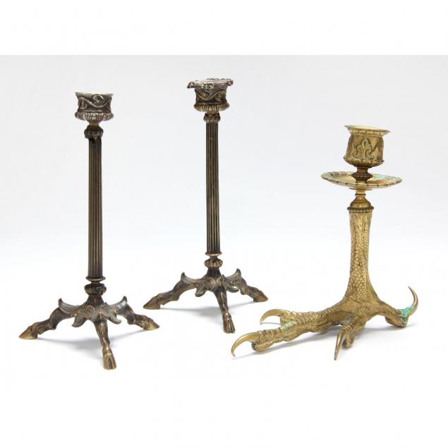 three-naturalist-motif-candlesticks