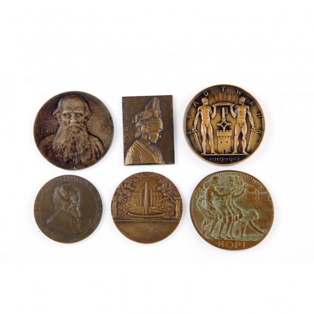 six-early-20th-century-art-medallions