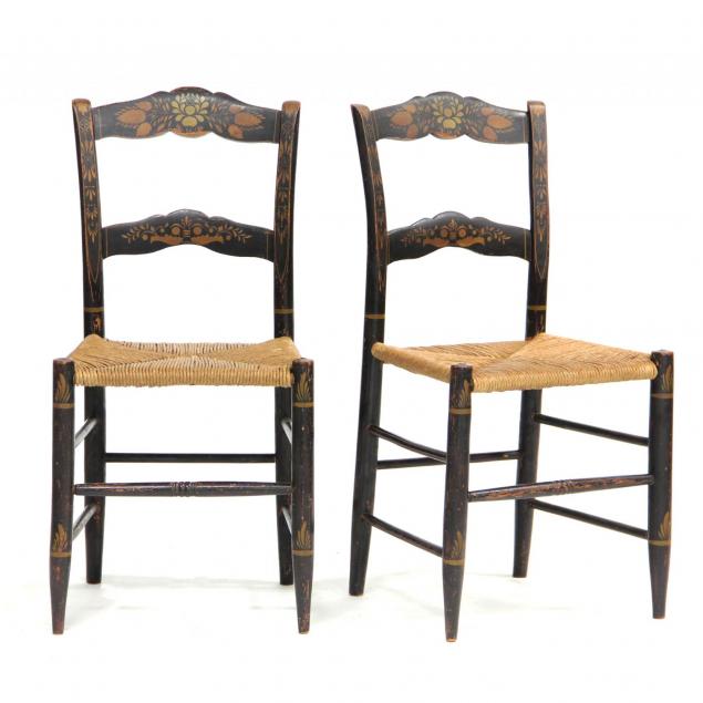 pair-of-painted-and-stenciled-side-chairs