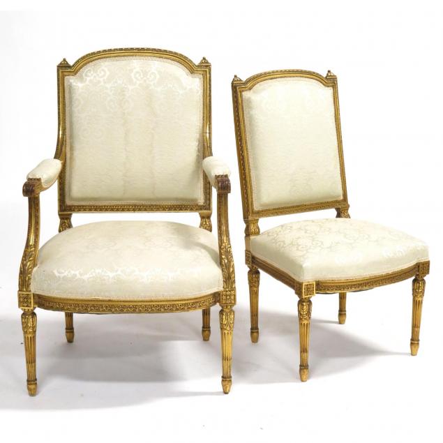 louis-xvi-style-fauteuil-and-side-chair