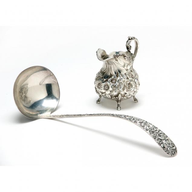 two-stieff-rose-sterling-silver-hostess-items