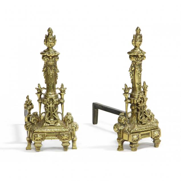 pair-of-french-style-brass-andirons