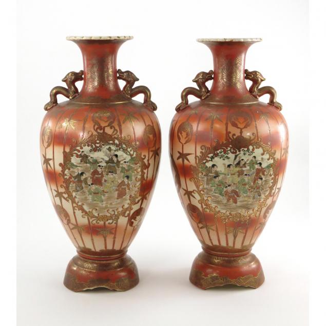 matched-pair-of-japanese-satsuma-vases