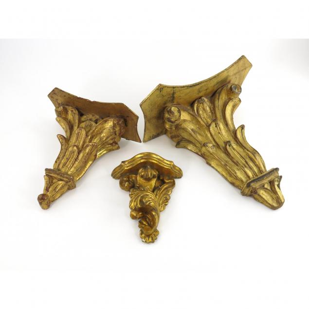 three-italian-gilt-wall-brackets