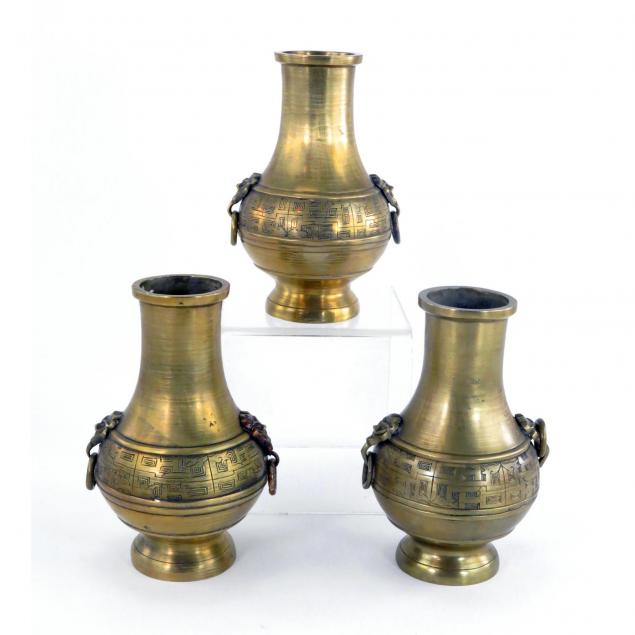 three-chinese-bronze-urns