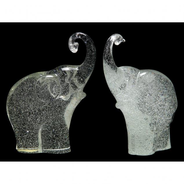 alfredo-barbini-two-glass-elephants