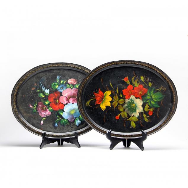 pair-of-painted-toleware-trays