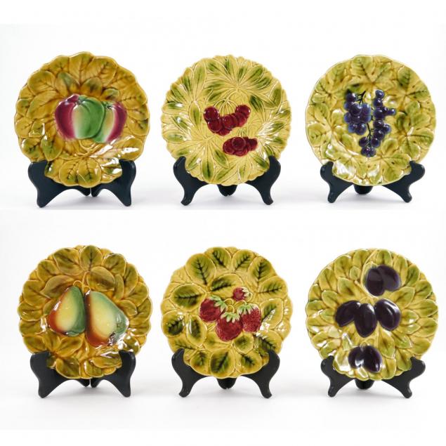 set-of-6-french-majolica-fruit-plates