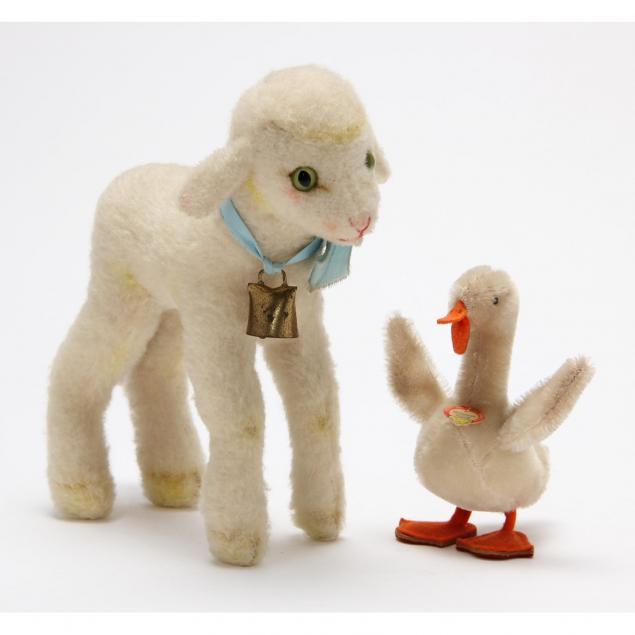 two-vintage-steiff-farm-animals