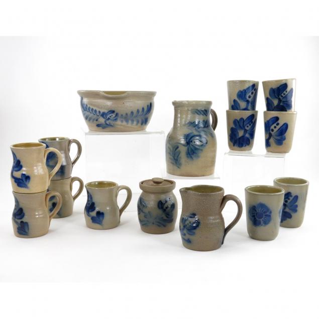 group-of-beaumont-pottery-tableware-15-pieces