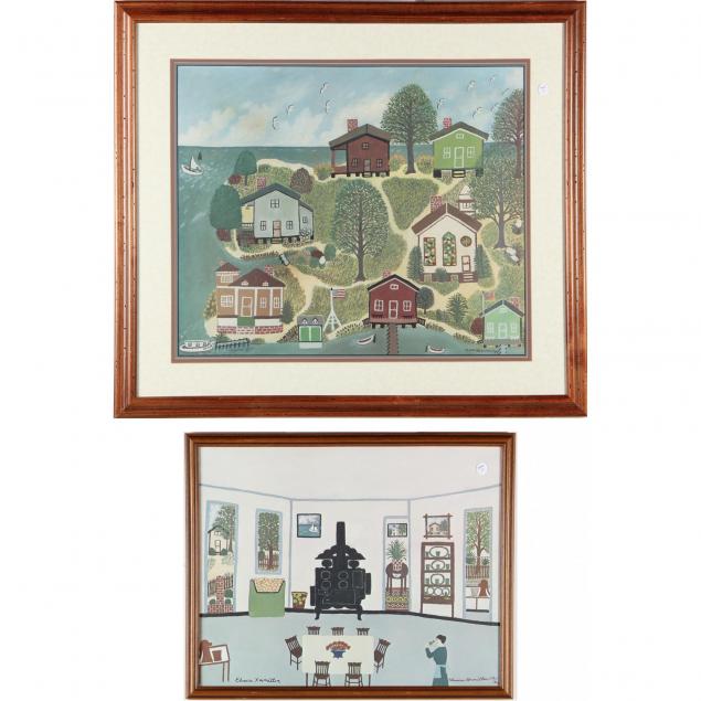 elenora-hamilton-ocracoke-nc-20th-century-two-prints