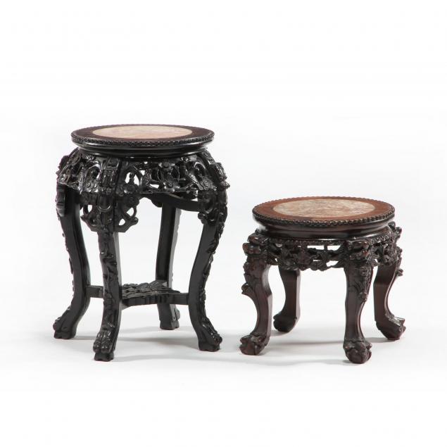two-chinese-marble-top-carved-low-stands