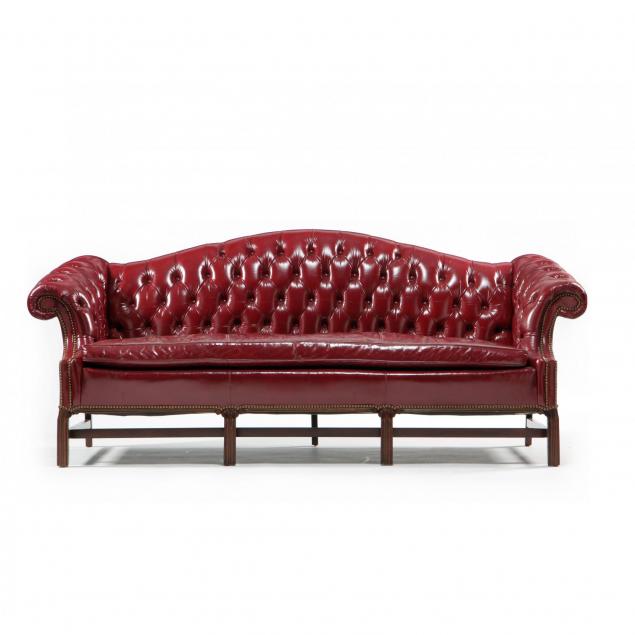 leather-craft-chippendale-style-sofa