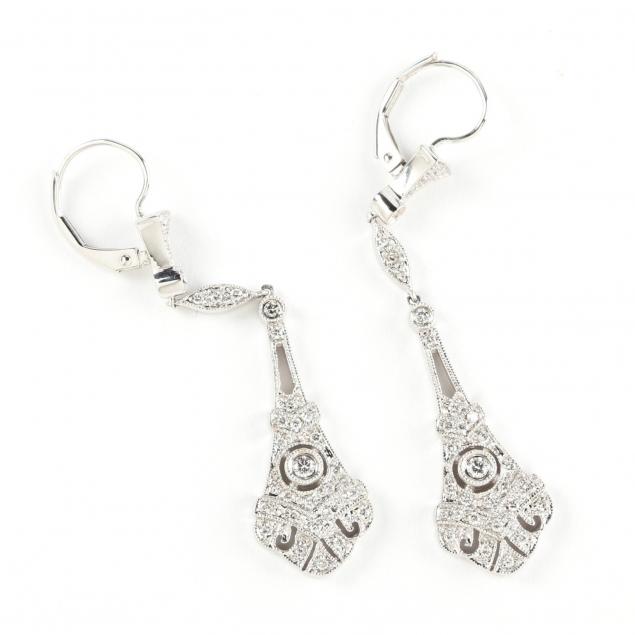 14kt-white-gold-pendant-earrings