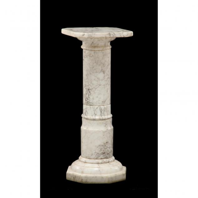 carved-white-marble-low-pedestal