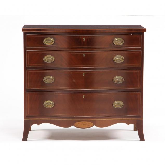 kittinger-federal-style-inlaid-serpentine-front-chest-of-drawers