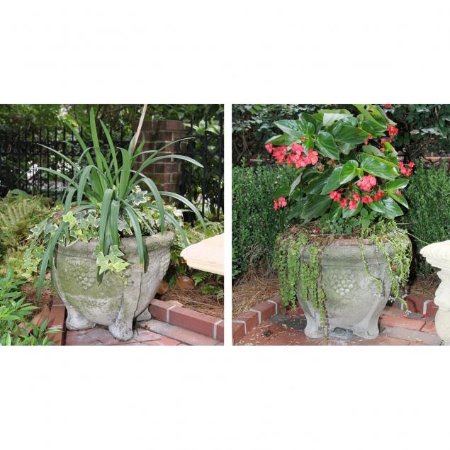pair-of-vintage-cast-stone-garden-planters