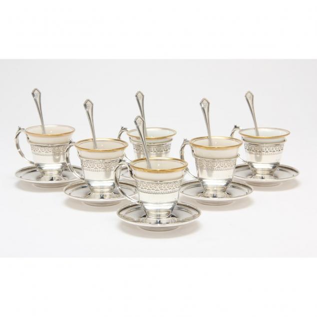 sterling-silver-and-porcelain-demitasse-set