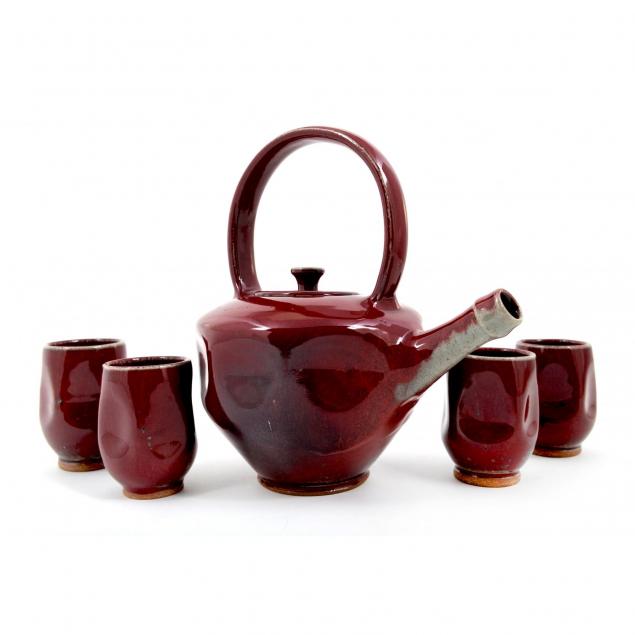 ben-owen-iii-five-piece-tea-set-cabernet-glaze