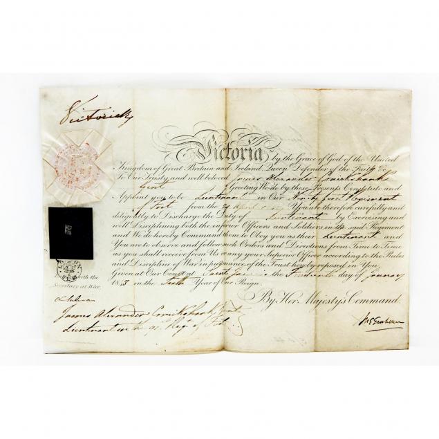 queen-victoria-partially-printed-document-signed