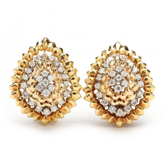 pair-of-retro-14kt-gold-and-diamond-ear-clips