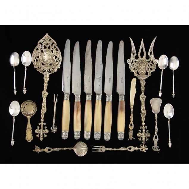 collection-of-antique-continental-flatware