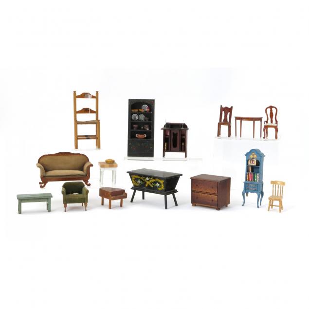 group-of-vintage-doll-house-furniture