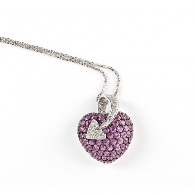 white-gold-and-gem-pendant-neckace