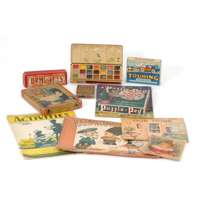 group-of-vintage-games-and-activity-books