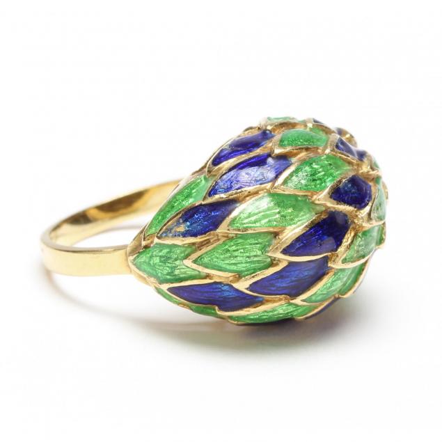 18kt-gold-and-polychrome-enamel-ring-seymour-moss
