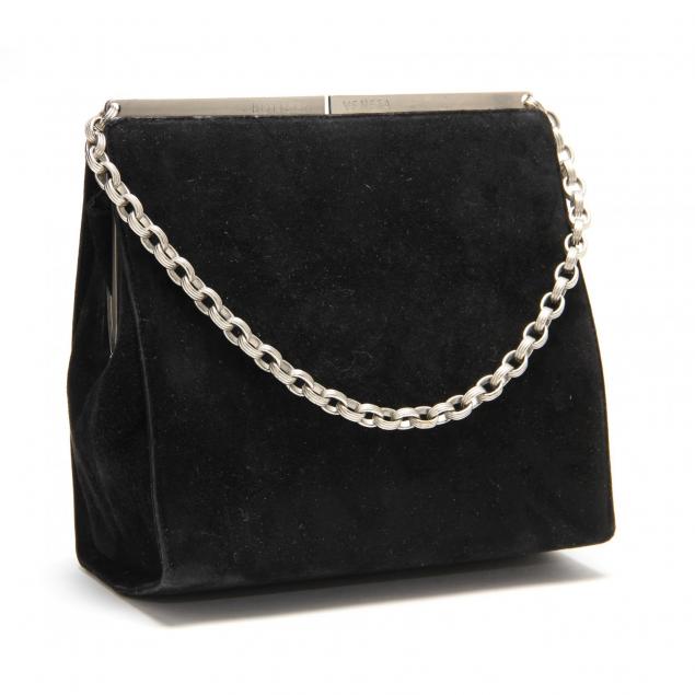 vintage-black-suede-box-handbag-bottega-veneta