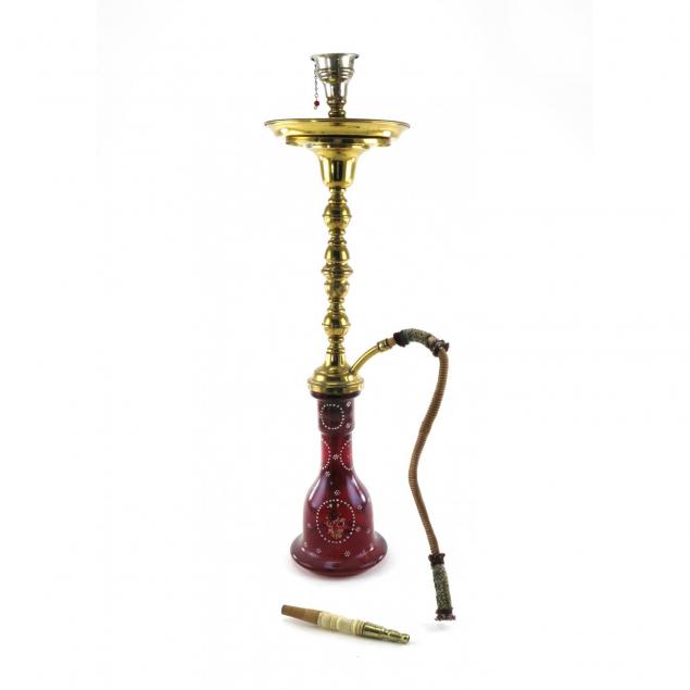 enameled-brass-and-glass-hookah
