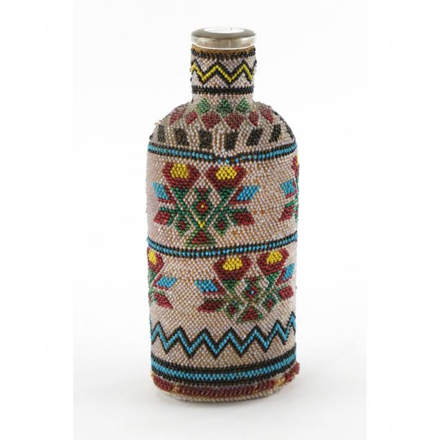 native-american-beaded-glass-bottle