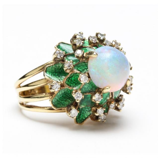 14kt-opal-diamond-and-enamel-ring