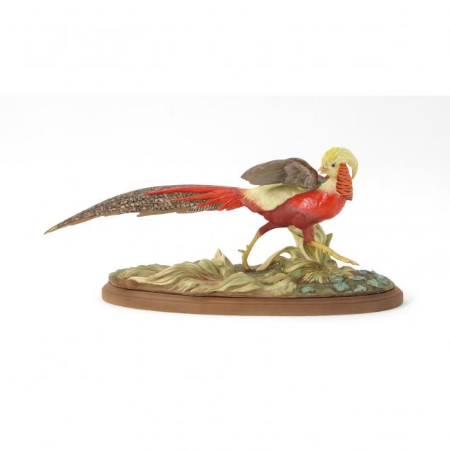 boehm-rare-porcelain-figural-golden-oriental-pheasant