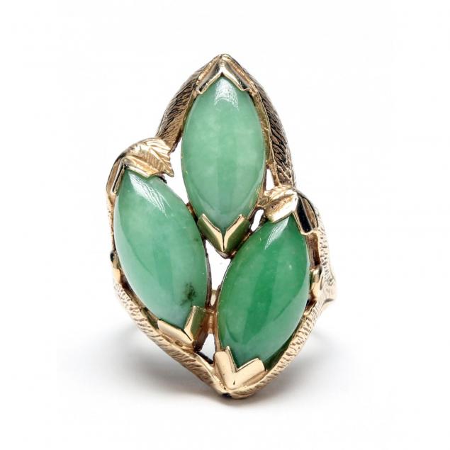 14KT Gold and Jade Ring (Lot 1027 - Session I: Estate JewelrySep 2 ...