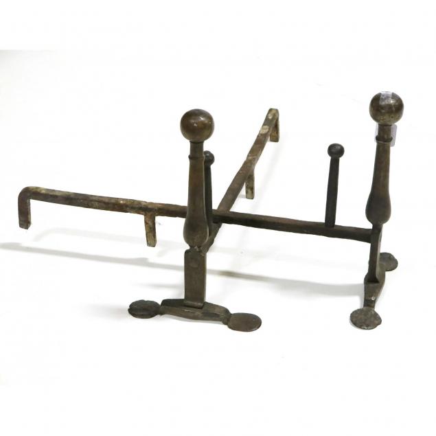 pair-of-antique-andirons